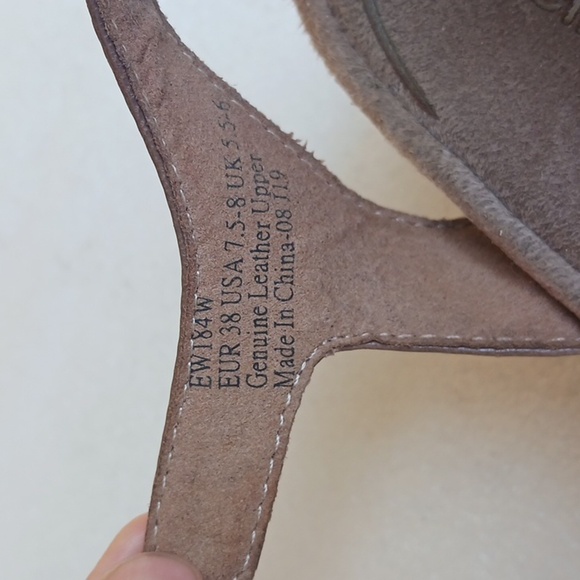 AETREX Brown Strappy Wedge Heel Sandals - Picture 7 of 7